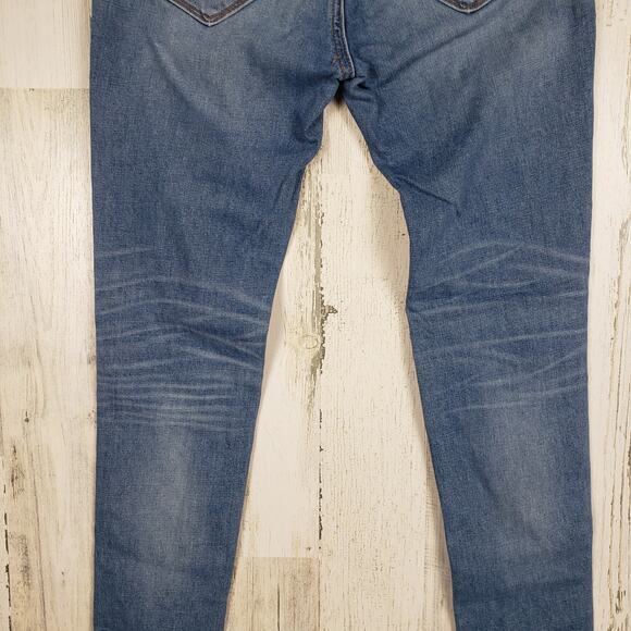 D-ID New York Destroyed Medium Wash Blue Denim Skinny Jeans Women's Size 26 - Picture 10 of 11